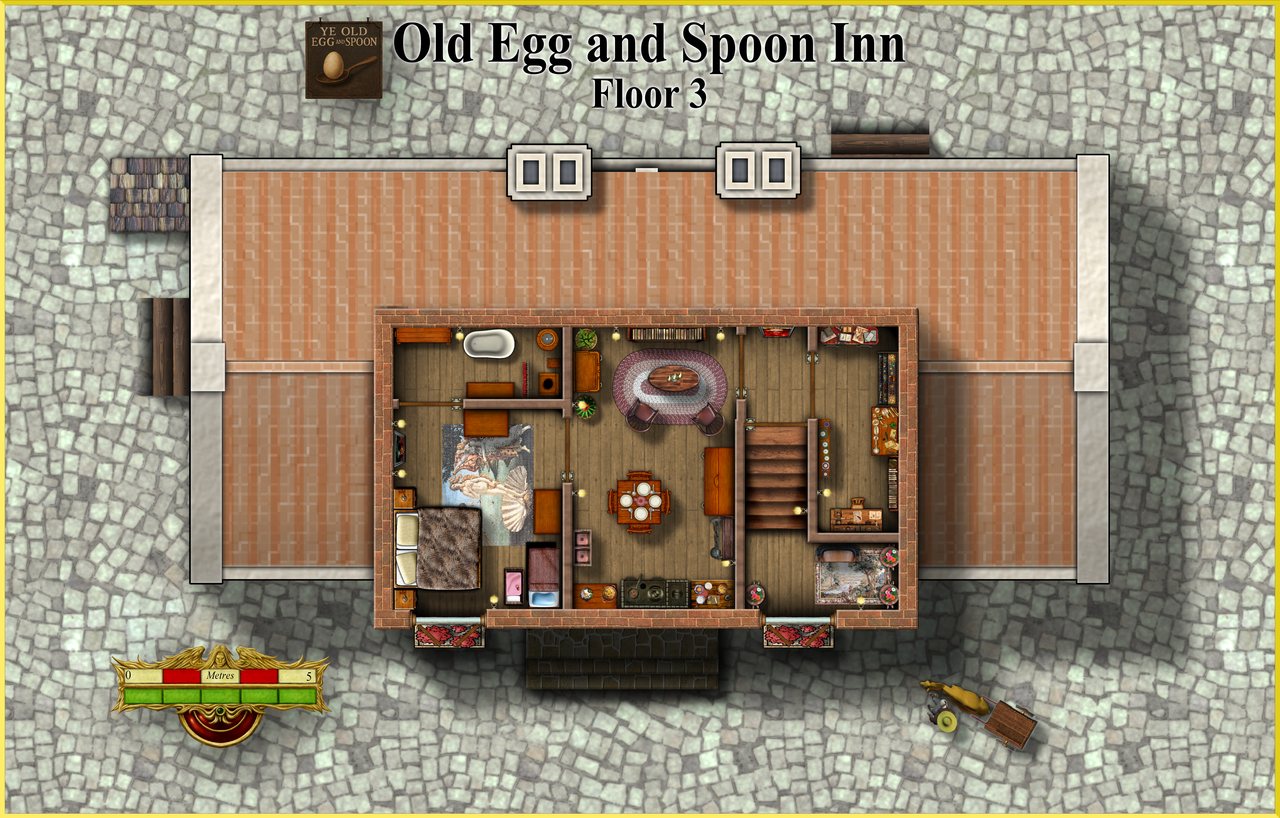 Nibirum Map: old egg and spoon inn - floor 3 by Quenten Walker